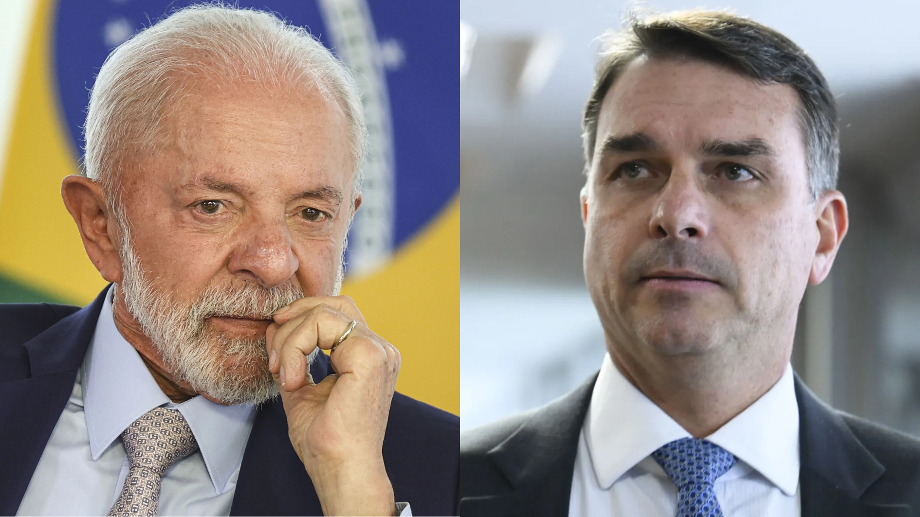 Lula é rejeitado por 46,2% e Flávio por 44,9% na pesquisa.