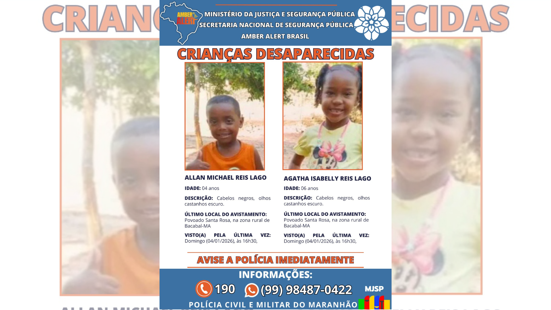 Irmãos desaparecidos no Maranhão: apelo por justiça e esperança