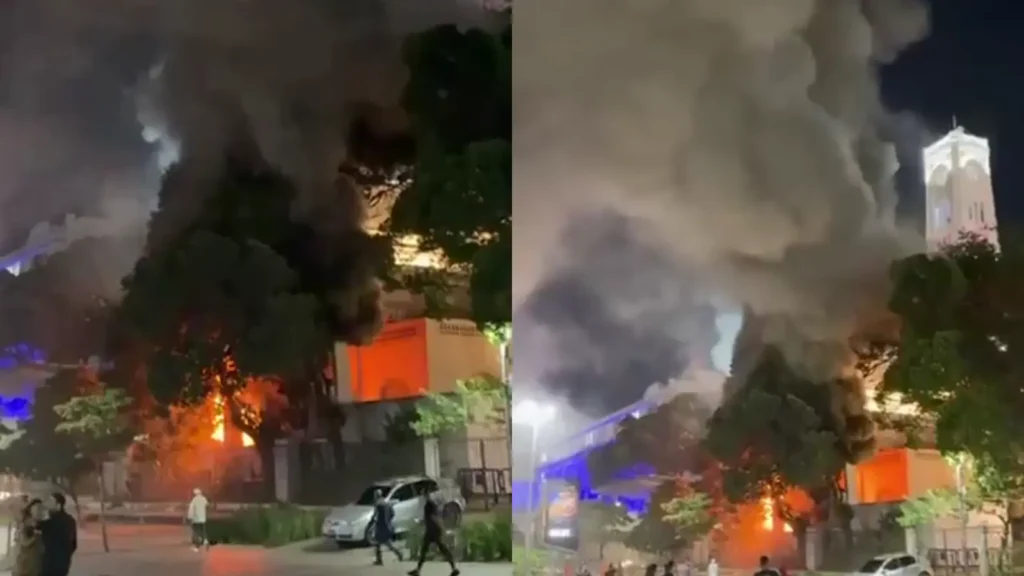 Prédio histórico no Rio de Janeiro é atingido por incêndio devastador