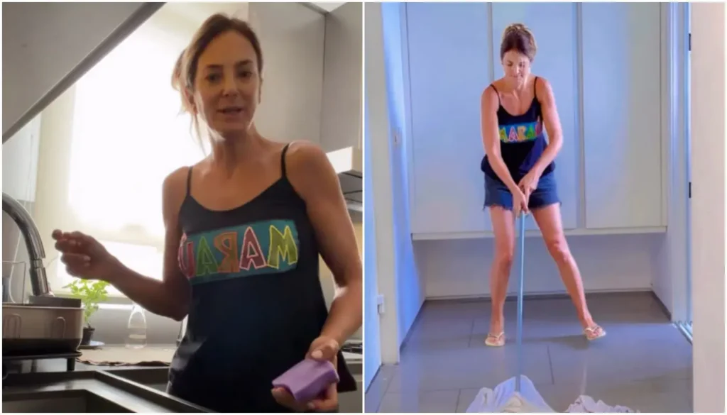 Ticiane Pinheiro mostra dia de faxina e tranquiliza com terapia