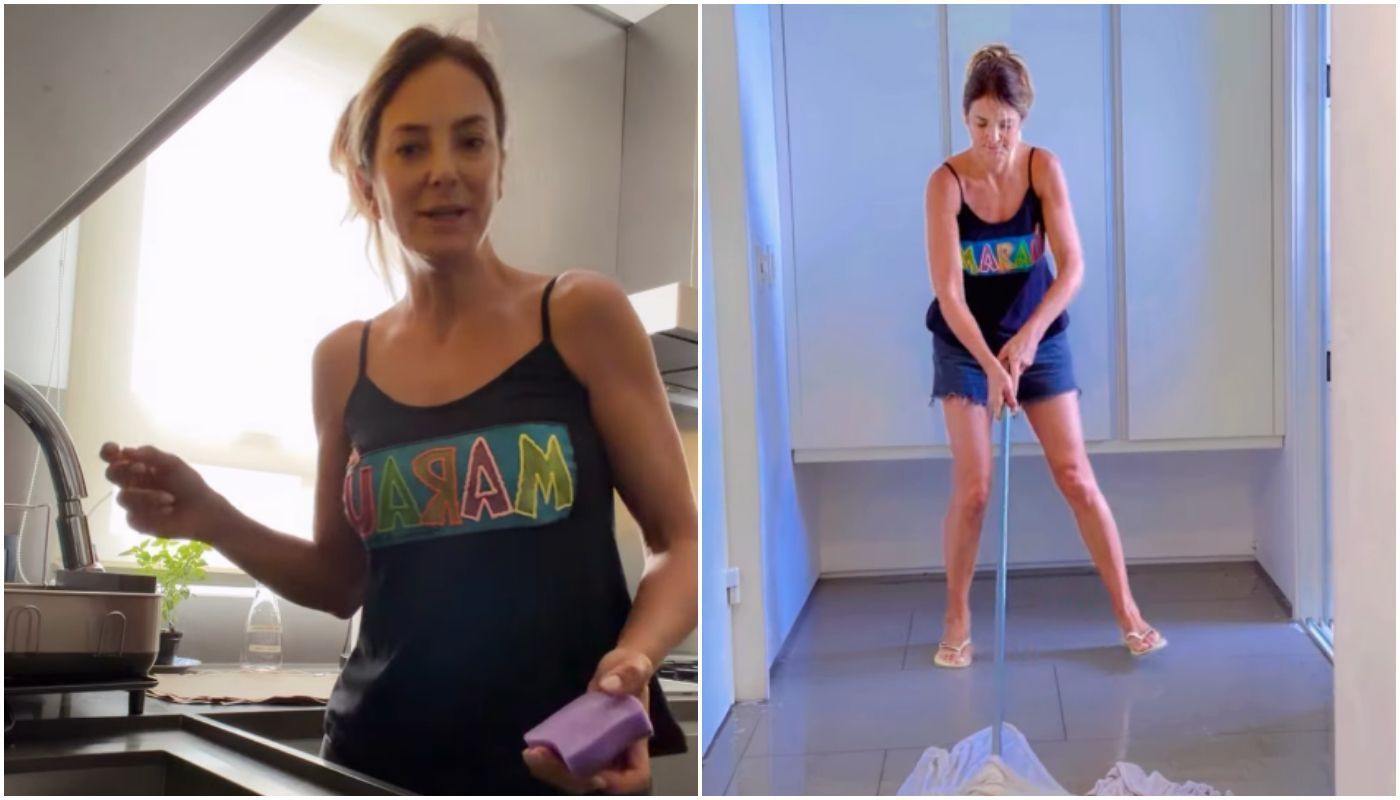 Ticiane Pinheiro mostra dia de faxina e tranquiliza com terapia