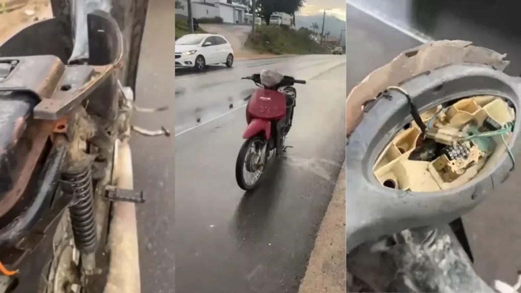 Moto "pelada" é flagrada em rodovia de Santa Catarina; veja!