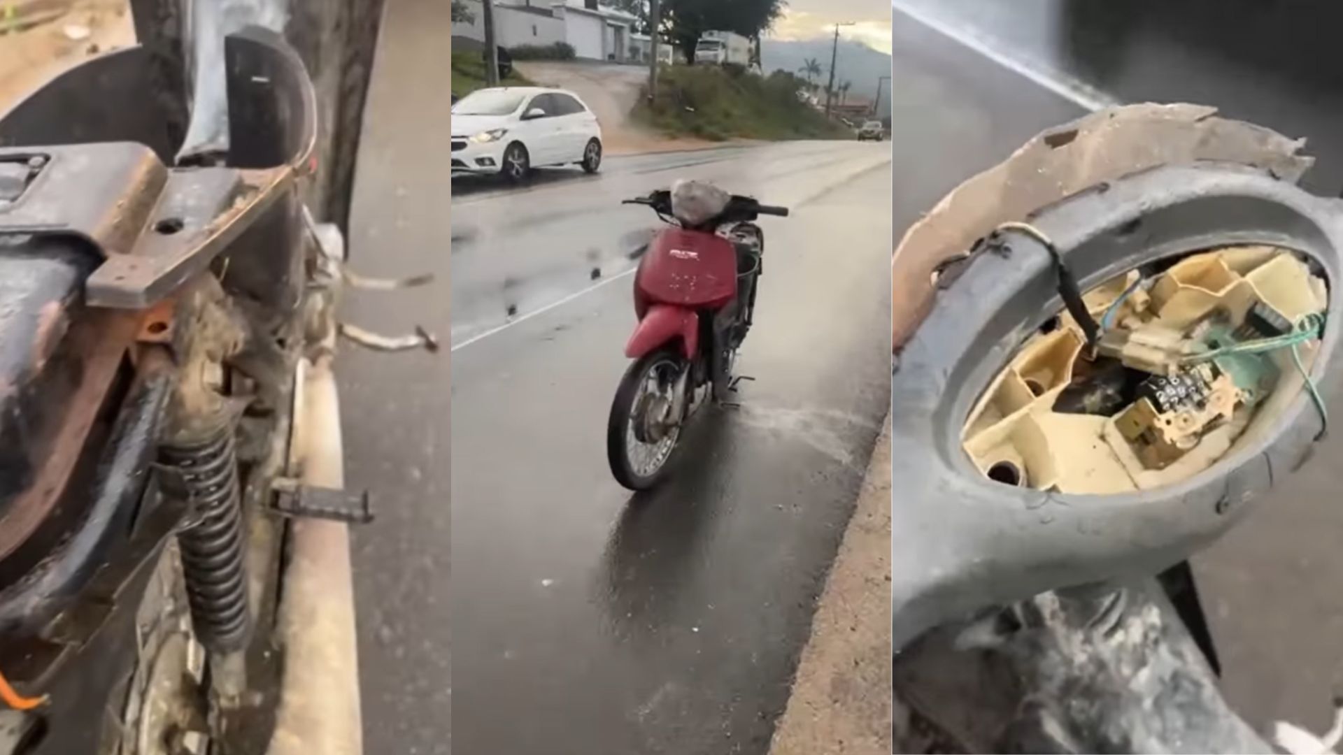 Moto "pelada" é flagrada em rodovia de Santa Catarina; veja!
