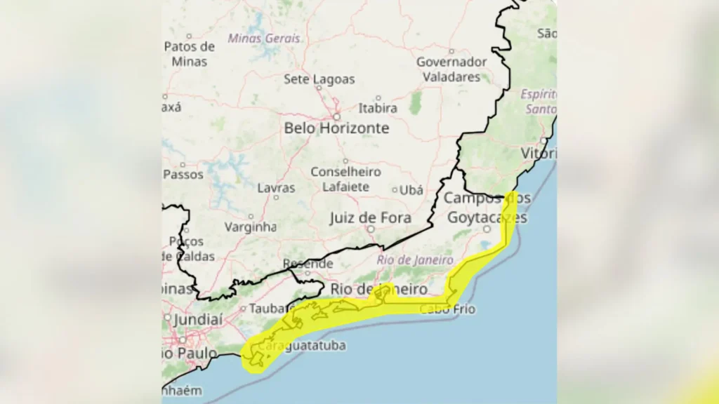 Rio de Janeiro alerta para fortes ventos de até 76 km/h