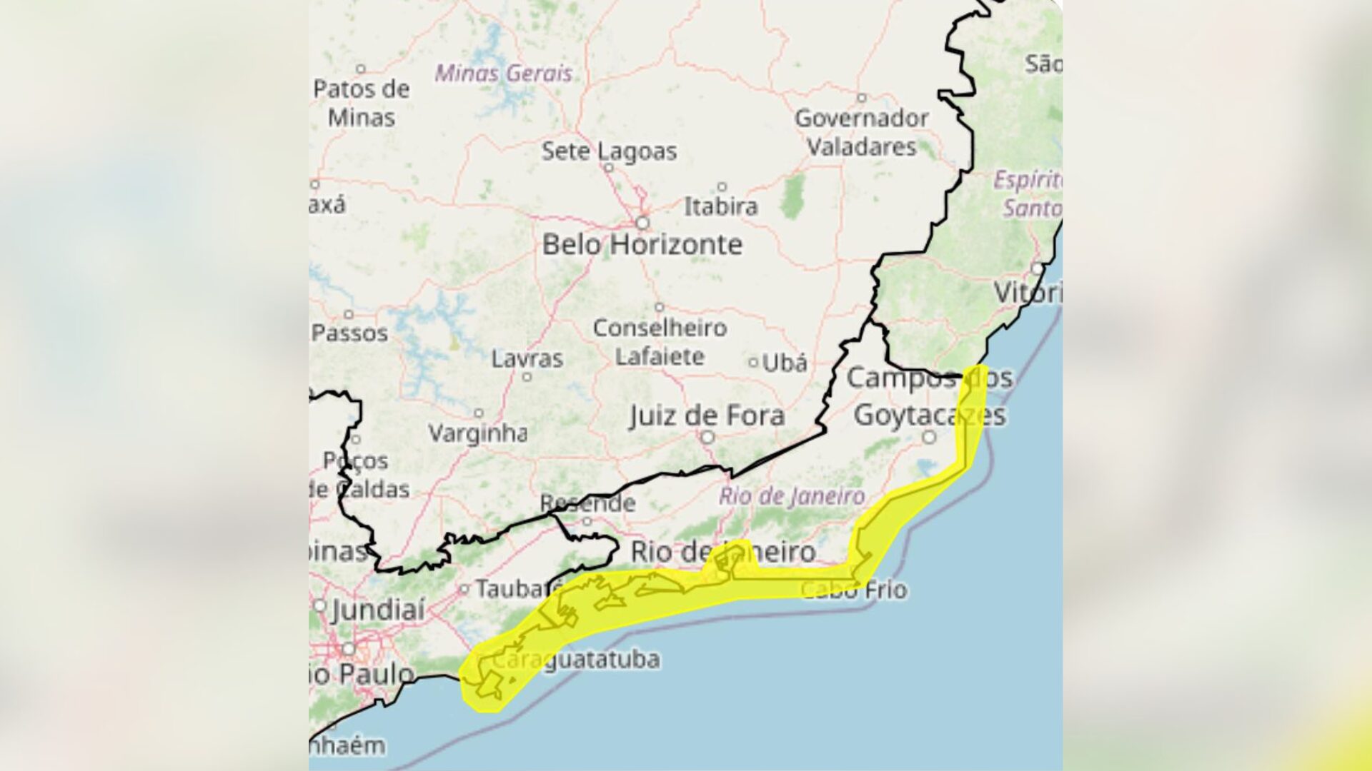 Rio de Janeiro alerta para fortes ventos de até 76 km/h