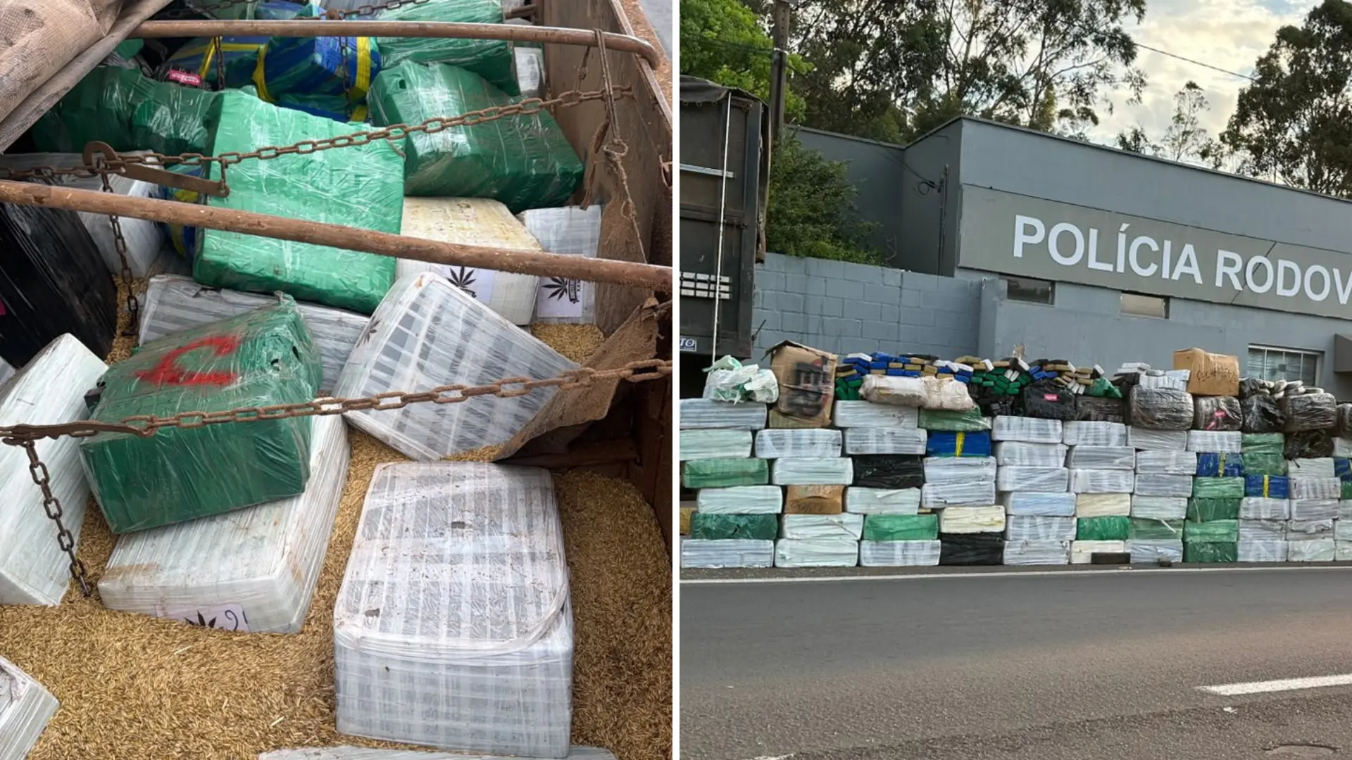 Homem é preso com três toneladas de maconha escondida em carga de aveia