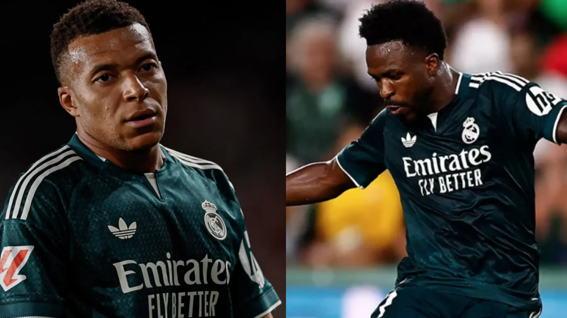 Vini, Mbappé e Konaté escondem mensagem antes do jogo