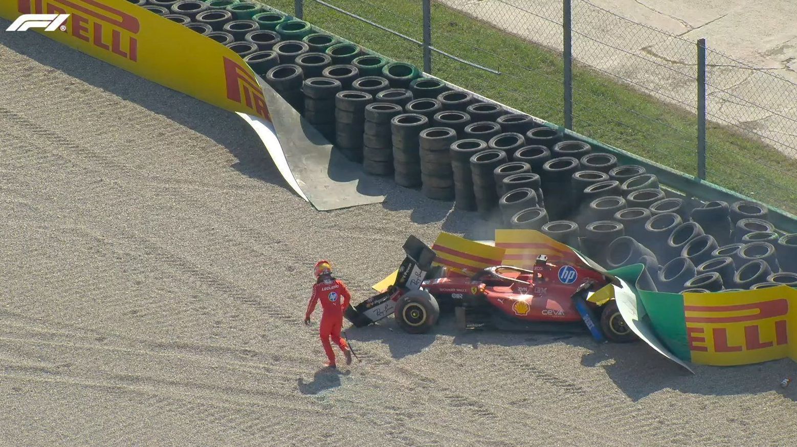 Leclerc admite preocupação com a visão após acidente no GP