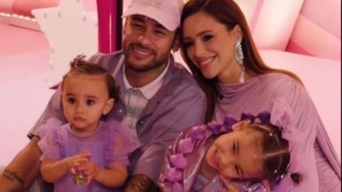 Neymar e Biancardi dão festa para Mavie com famosos presentes