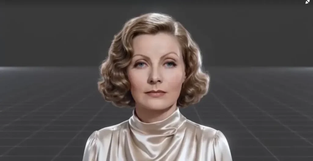 IA traz atriz Greta Garbo de volta para campanha publicitária impactante